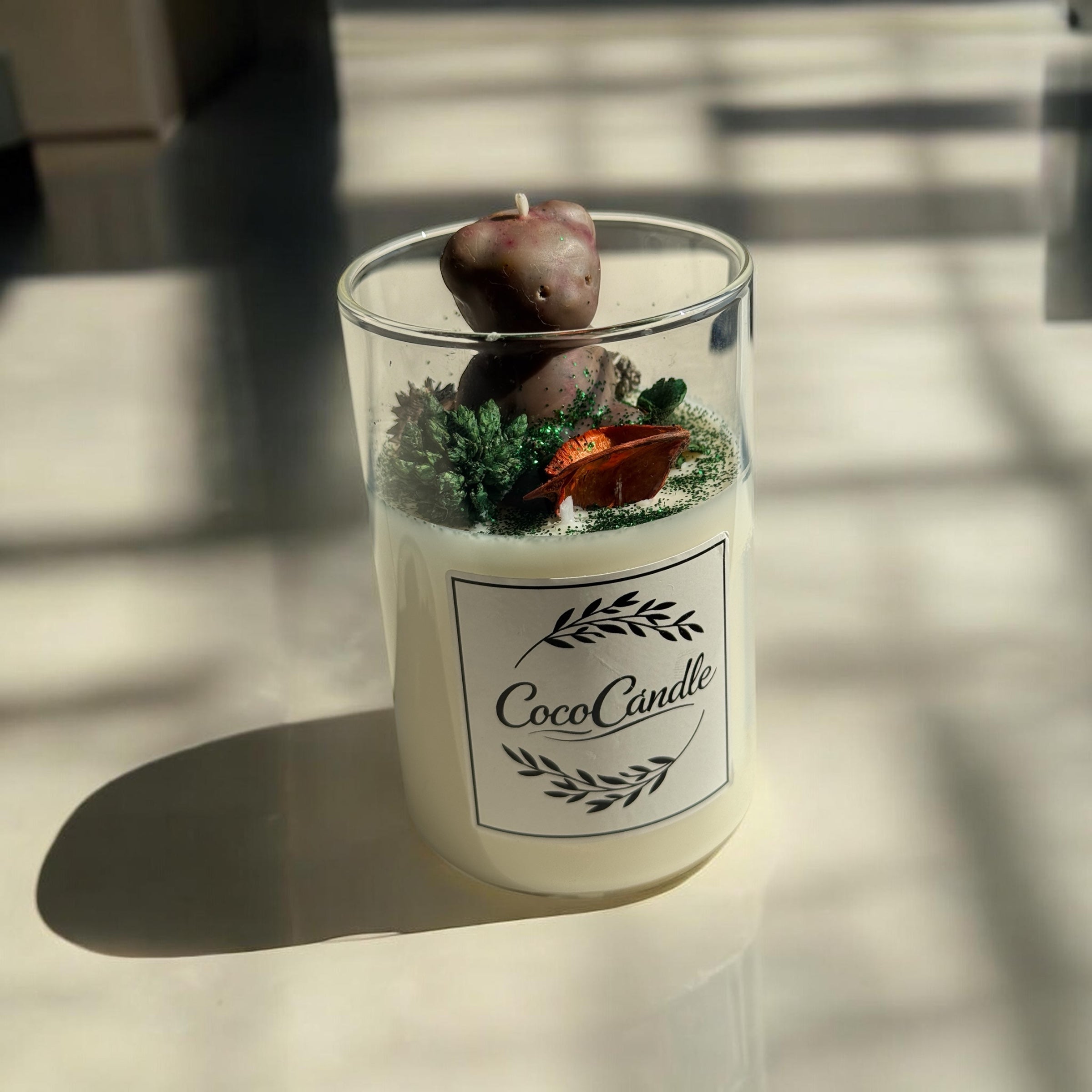 Bären-Zauber: Sojakerze mit Natur-Akzenten