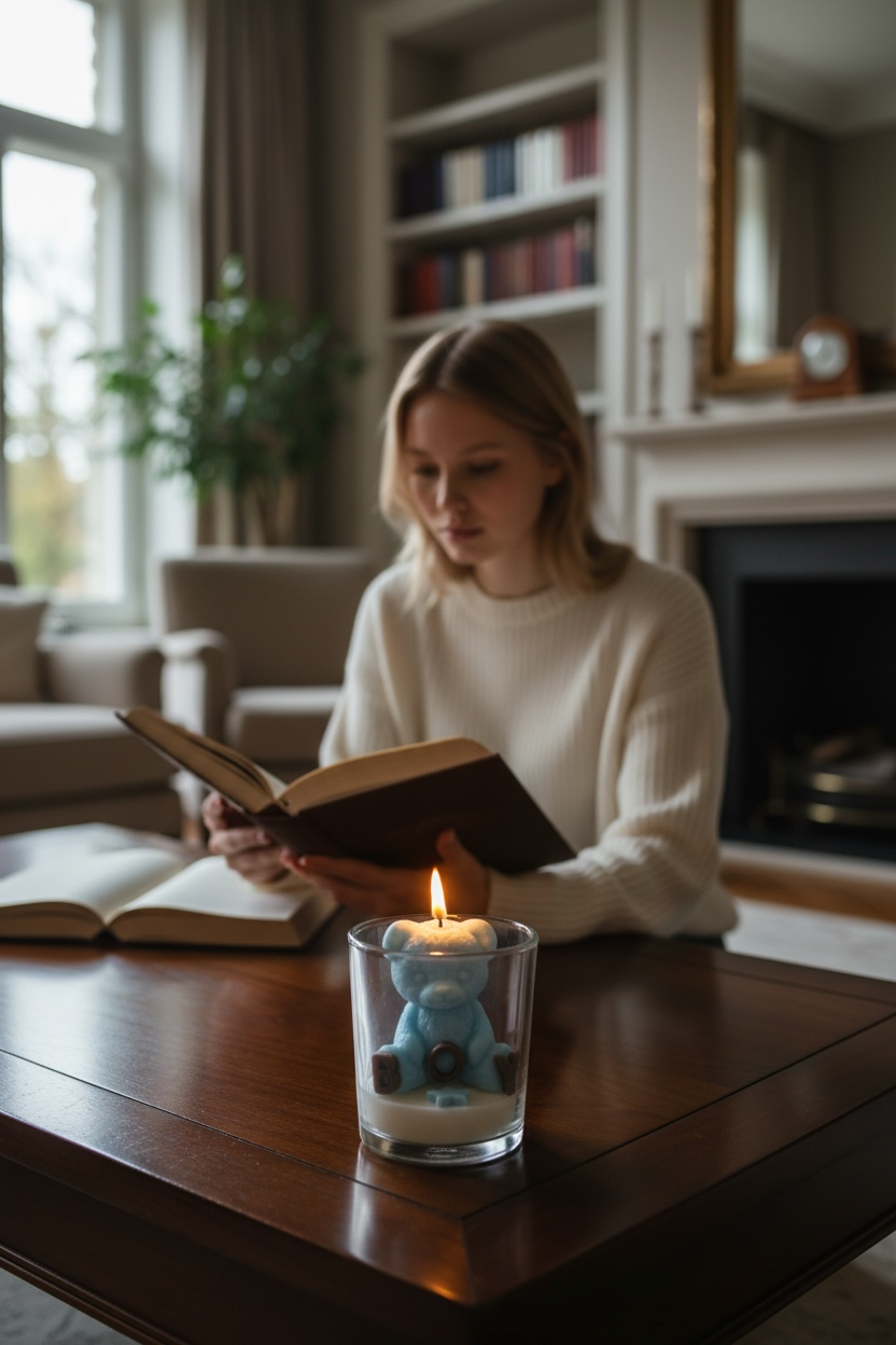 It's a Boy! Blaue Bären-Sojakerze