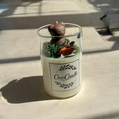 Bären-Zauber: Sojakerze mit Natur-Akzenten