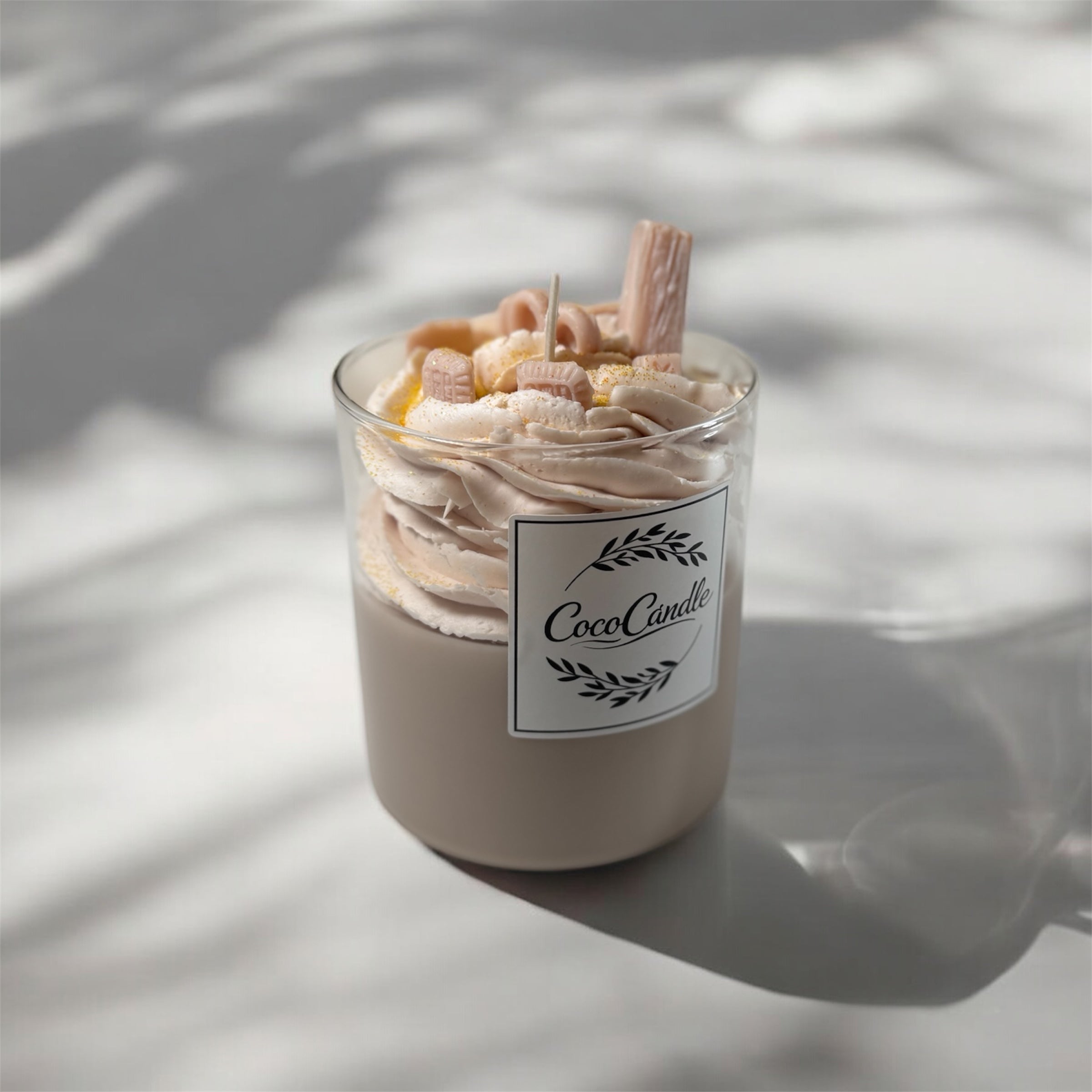 Cinnamon & Choco Spice: Handgefertigte Dessertkerze