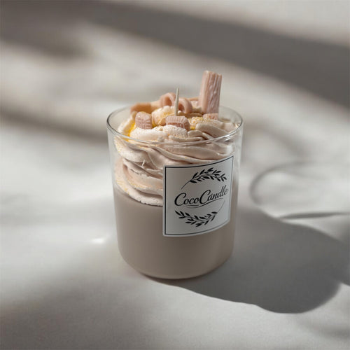 Cinnamon & Choco Spice: Handgefertigte Dessertkerze