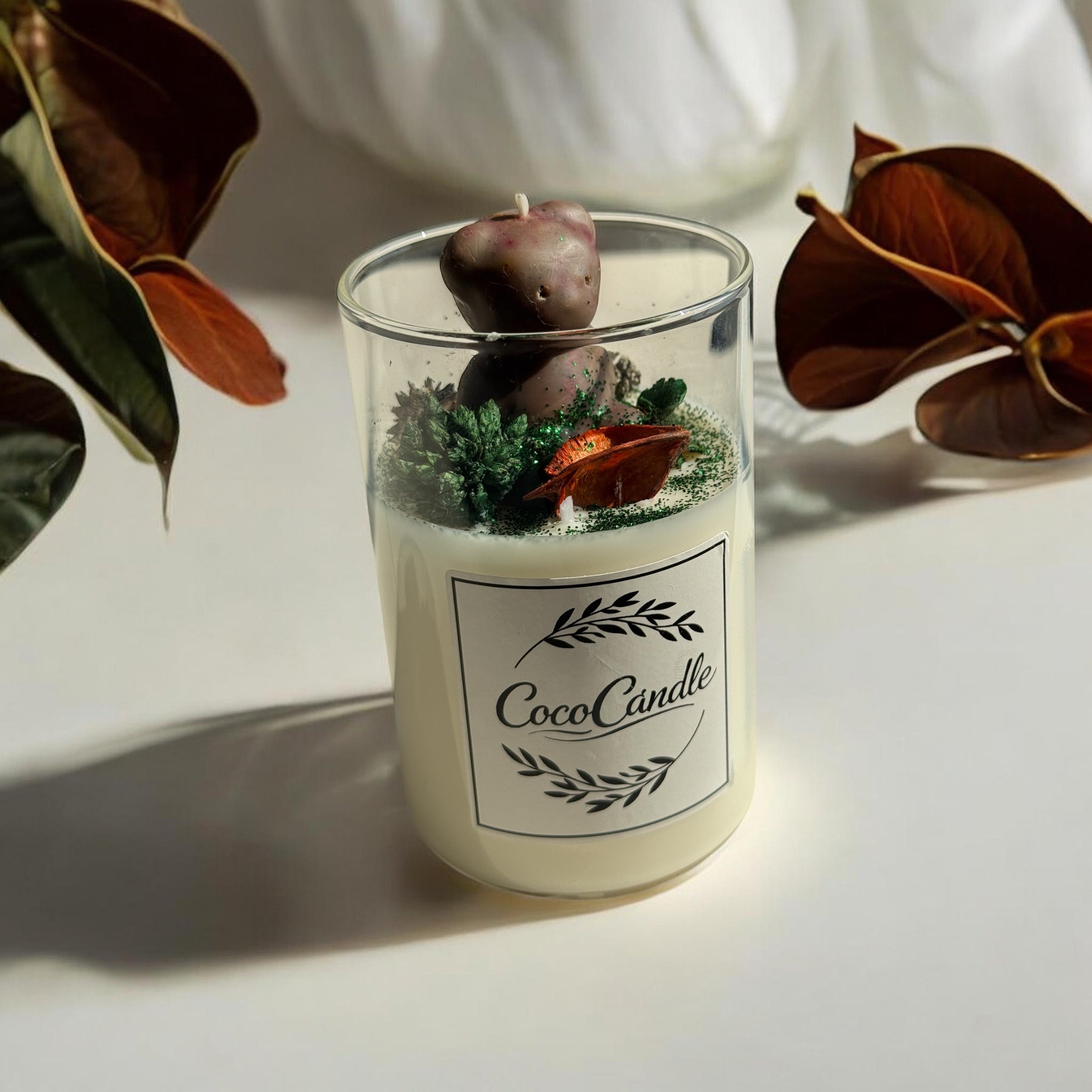 Bären-Zauber: Sojakerze mit Natur-Akzenten