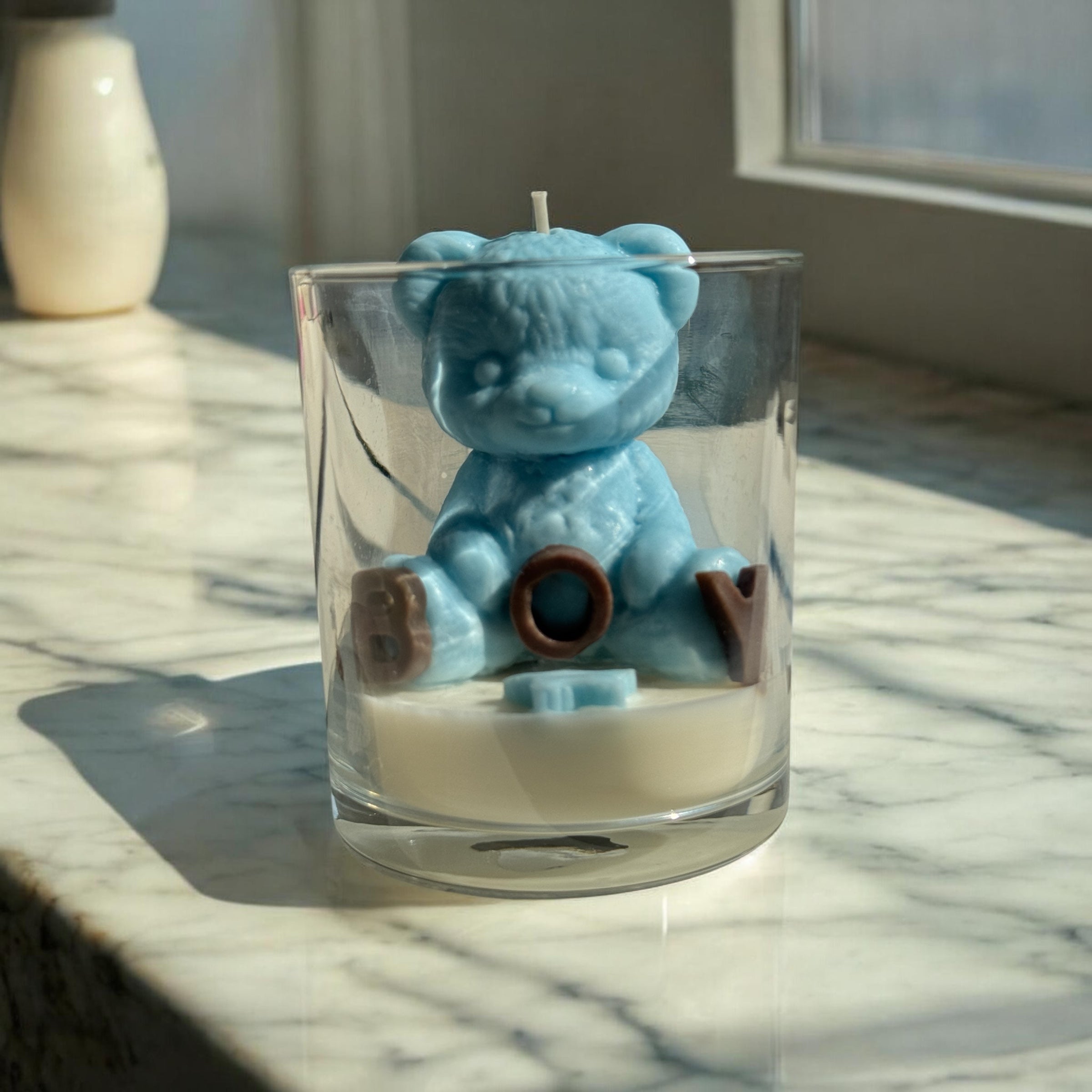 It's a Boy! Blaue Bären-Sojakerze